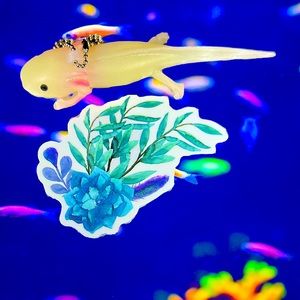 Plant Axolotl Crazy Trending WaterProof Single Decor Accent Sticker
